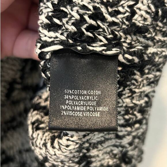 Lafayette 148 Size Medium Knitted Top White Black Dolman Sleeve Cotton Shirt - Picture 8 of 16